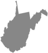 West Virginia map highlight for filter